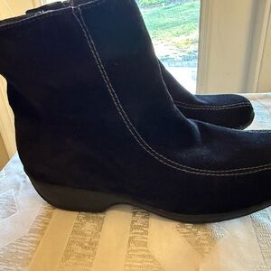 Clarks Black Suede Ankle Booties
